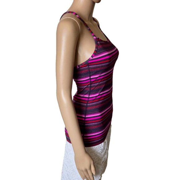 Lululemon Power Y Tank Top striped multicolor Women's Size 4 - Picture 2 of 5